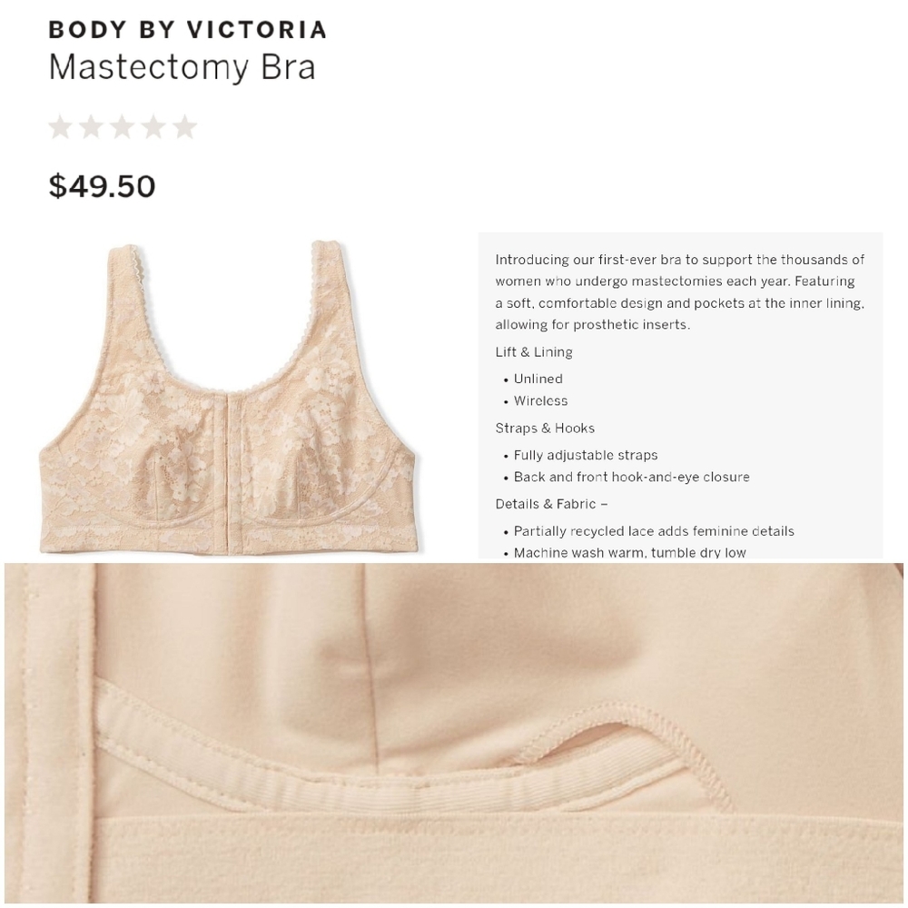 Victoria's secret Body by Victoria mastectomy bra